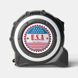MÈTRE RUBAN NOM DE MONOGRAMME CUSTOMISÉ DE SCEAU USA
