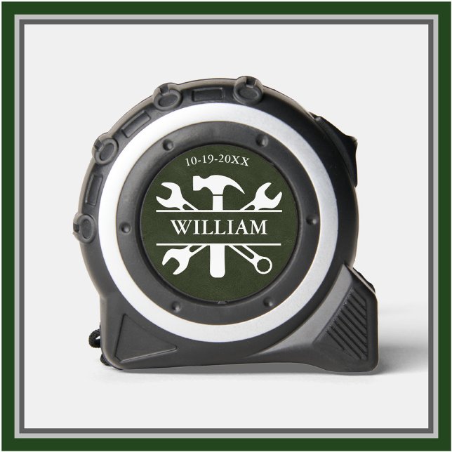 Mètre Ruban Outil de texture en cuir Nom du jeu Date Vert (Créateur téléchargé)