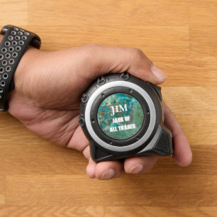 Mètre Ruban Pierre minérale bleu Chrysocolla Personnalisée