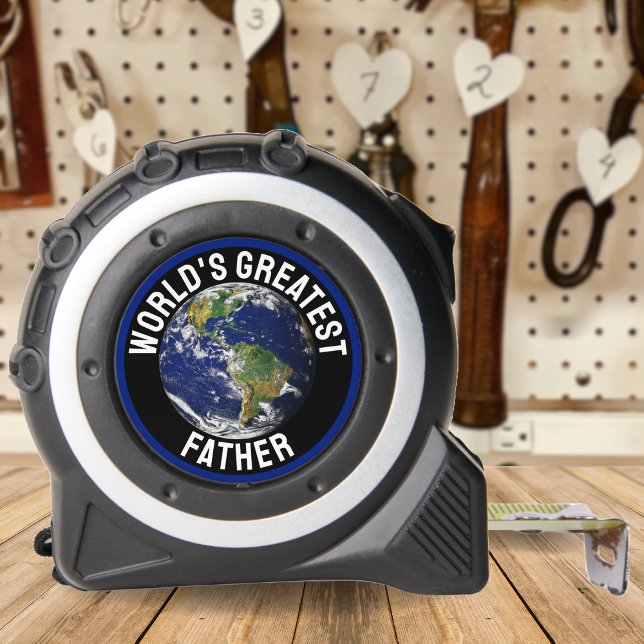 Mètre Ruban Planète Terre, le plus grand Père du monde (World's Greatest Father Planet Earth Globe Tape Measure)