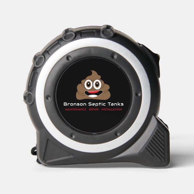 Mètre Ruban Poop Emoji, Septic Company, Septic Engineer (Recto)