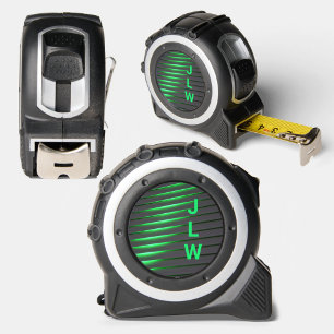 Mètre Ruban Techno Cyber Vert Tailles Noir