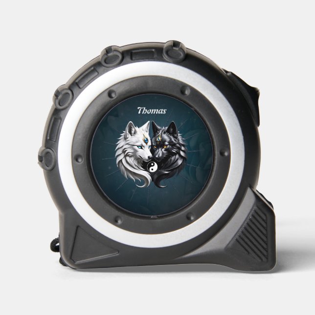 Mètre Ruban Yin Yang Wolves. (Recto)