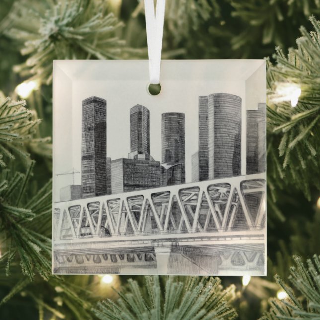 Metro bridge glass ornament (Insitu)