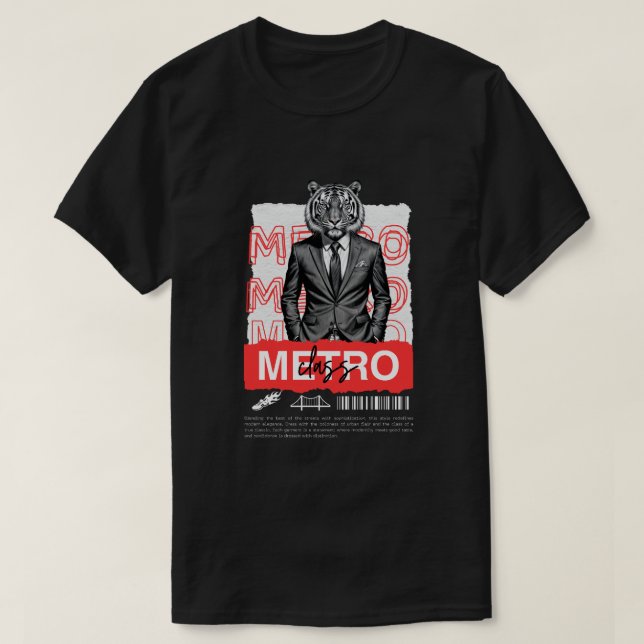Metro Class: El Look del Tigre en Traje T-Shirt (Design Front)