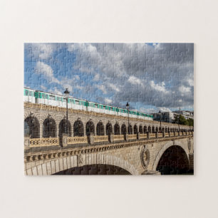Metro crossing Bercy bridge - Paris, France Jigsaw Puzzle