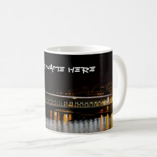 Metro crossing Bir-Hakeim bridge at night Coffee Mug