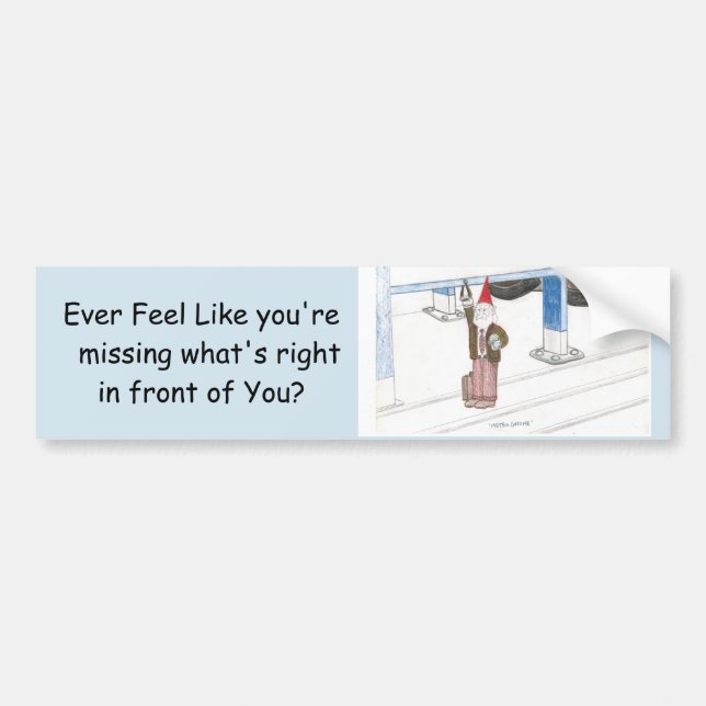 metro-gnome bumper sticker (Front)