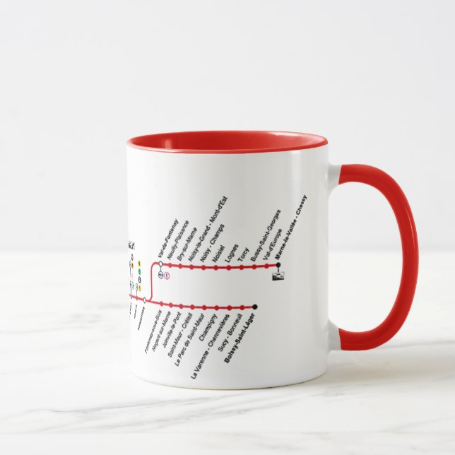 Metro parc Paris Ringer Mug (Droite)