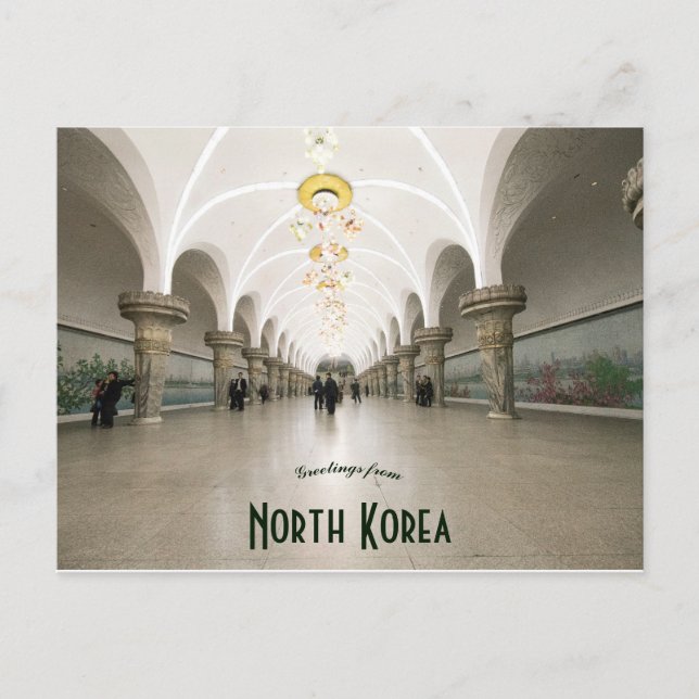 Metro Subway Pyongyang North Korea  Postcard (Front)