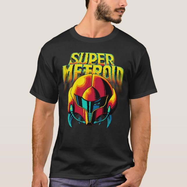 Metroid Dread Retro Samus Graphic T-Shirt (Front)