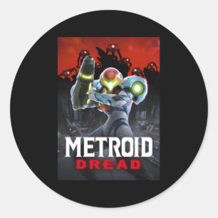 Metroid Dread Samus Surrounded Classic Round Sticker