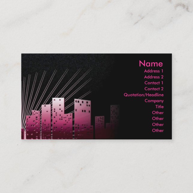 MetroPink Business Card (Front)