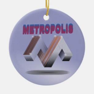 metropolis ceramic ornament