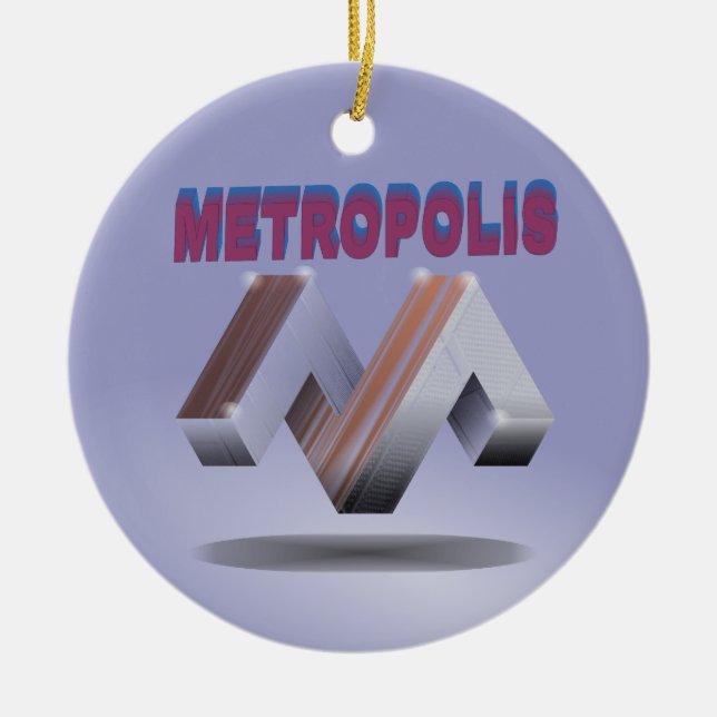 metropolis ceramic ornament (Front)