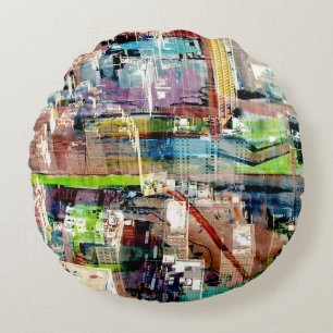 Metropolis II Round Pillow