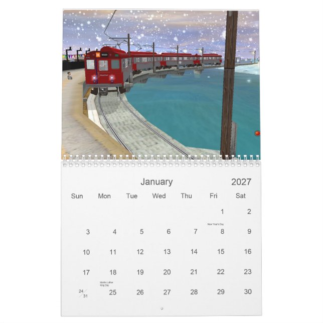 Metropolis Transit 2015 Rails Calendar (Jan 2027)