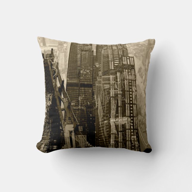 Metropolis V Throw Pillow (Front)