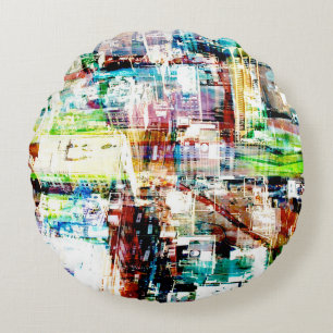 Metropolis VI Round Pillow