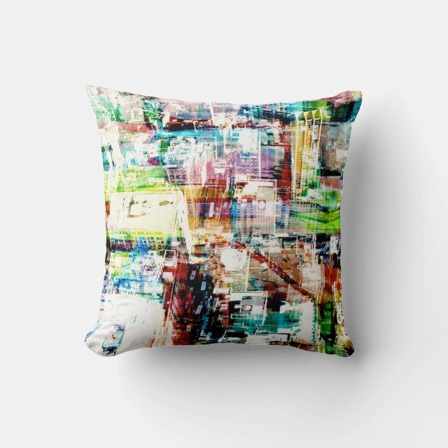 Metropolis VI Throw Pillow (Front)