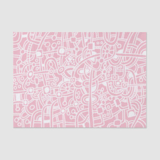 Metropolis - White on Pale pink Tissue Paper