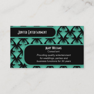 Metropolitan Glam Carte de visite, Sea Green