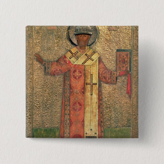 Metropolitan Philipp, 1653 2 Inch Square Button (Front)