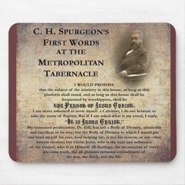 Metropolitan Tabernacle First Words Mouse Pad (Front)