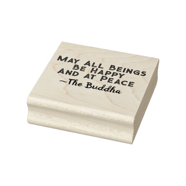 Metta Prayer May All Beings Be Happy and at Peace Rubber Stamp (Stamp)