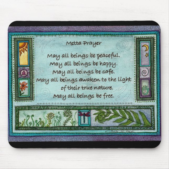 Metta Prayer Mouse Pad (Front)