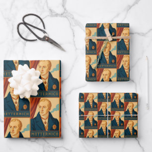 Metternich: Modern Vintage Poster Wrapping Paper Sheet