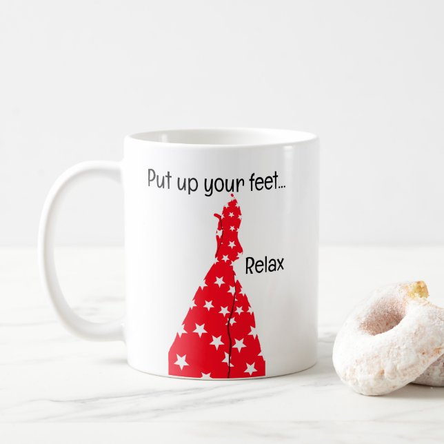 Mettez vos pieds vers le haut Relax Mug (Avec donut)