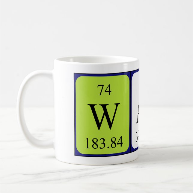 Mettre en garde la tasse de nom de table périodiqu (Gauche)