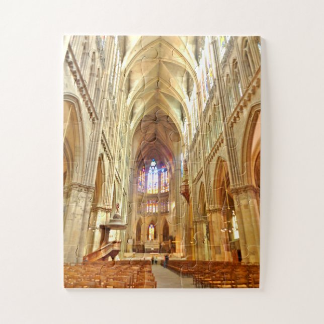 Metz Cathedral  interior ,  France Jigsaw Puzzle (Vertical)