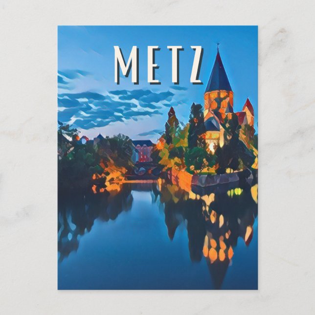 Metz Photo Vintage Postcard (Front)