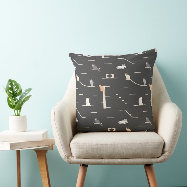 Meuble Moderne pour Chat Motif Coussin Jeté (Chaise)