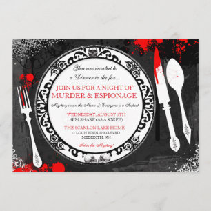 Meurtre Mystère Dîner Invitation