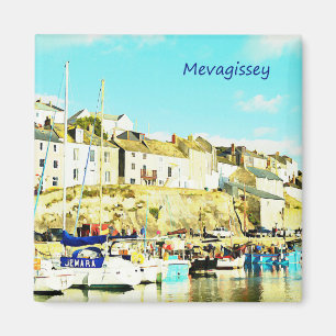 Mevagissey Cornwall England Watercolor Magnet