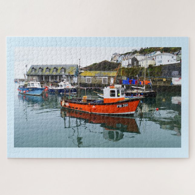 Mevagissey harbour in Cornwall Jigsaw Puzzle (Horizontal)