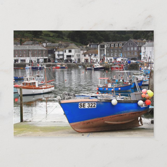 Mevagissey in Cornwall Postcard (Front)