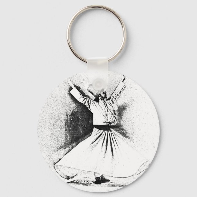 Mevlana Sufi Dervish Dancing Keychain (Front)