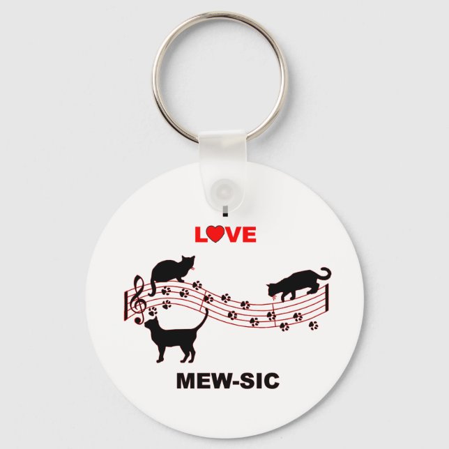 Mew-sic Keychain (Front)