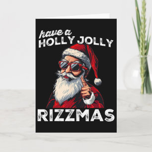 Mewing Santa Mew Funny Santa Meme Rizz Rizzmas Chr Card