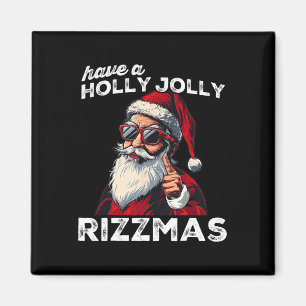 Mewing Santa Mew Funny Santa Meme Rizz Rizzmas Chr Magnet
