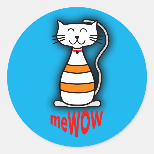 meWOW Cat Good Job Reward Customizable Sticker (Front)