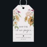 Mews Sunflower Pop the Champagne Bridal Shower Gift Tags<br><div class="desc">These pop the champagne she's changing her last name bridal shower favour tag feature an autumn sunflower fall floral design. The script heading is an image that cannot be edited. All of the other text is fully editable. For more advanced customization of this design, simply select the "Customize It" button...</div>