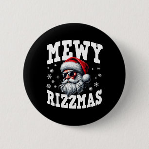 Mewy Rizzmas Kids Teens Funny Merry Christmas Sant 2 Inch Round Button