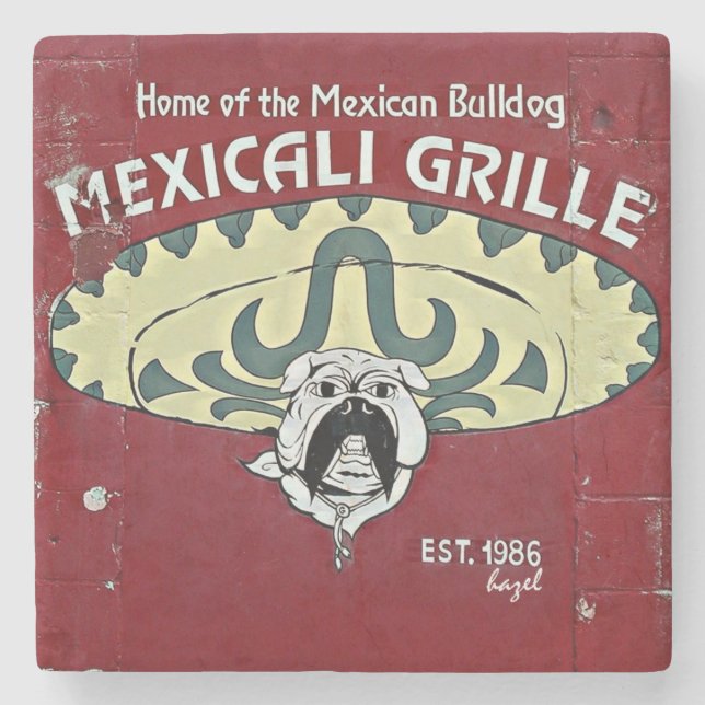 Mexicali, Athens, Georgia, Marble Stone Coaster. Stone Coaster (Front)