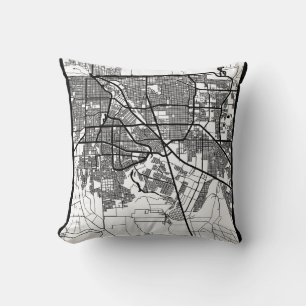 Mexicali Mexico City Map Throw Pillow