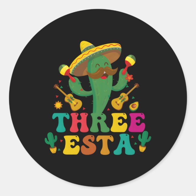 Mexican 3Rd Py 3 Three Esta Classic Round Sticker (Front)